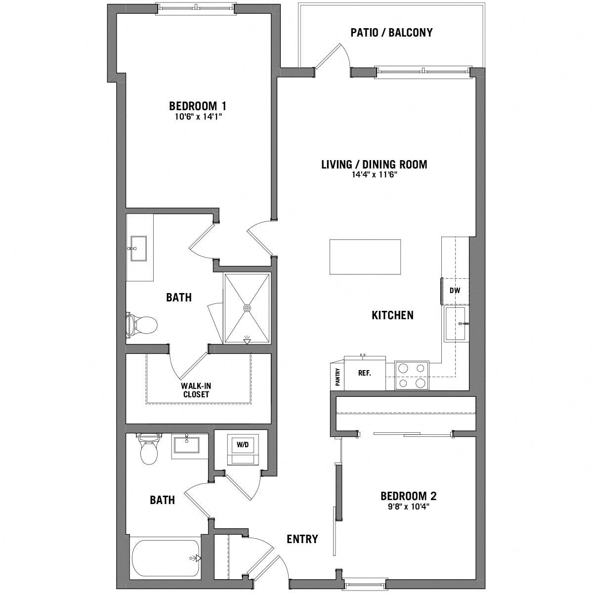 Floor plan layout diagram for B4